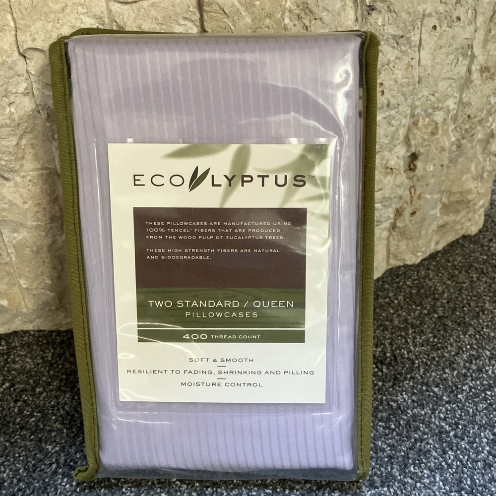 New Eucalyptus 100%‎ Tencel Lyocell 400-TC Queen Pillowcases Lavender Purple
